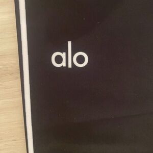 ALO Yoga Black and White Striped Leggings